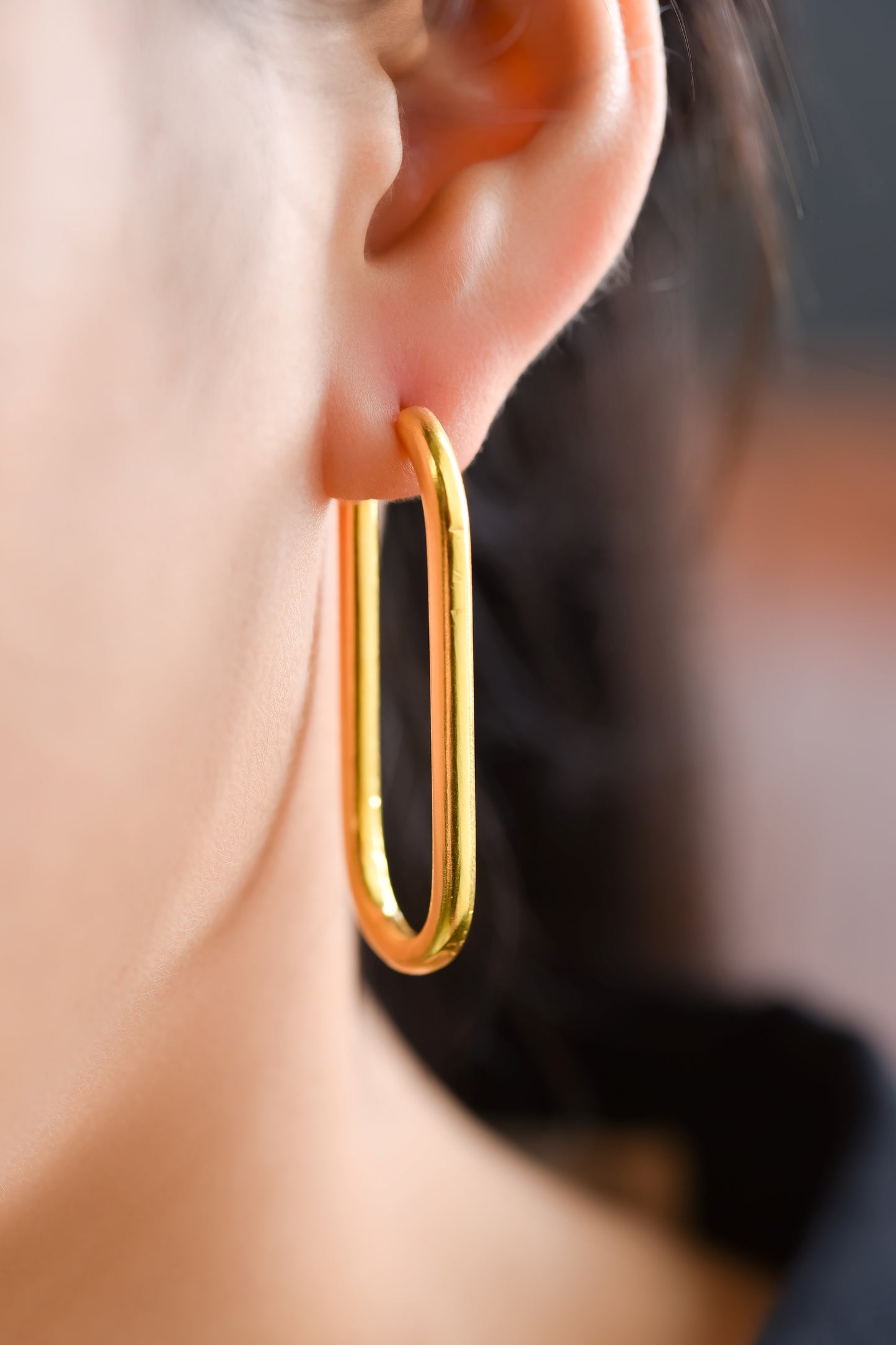 OVAL CONNECTION EARRING