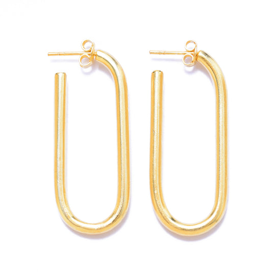 OVAL CONNECTION EARRINGS