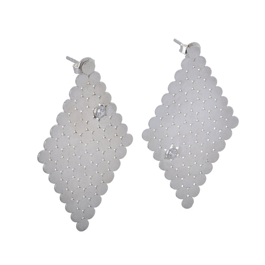 STONE RHOMBUS EARRINGS