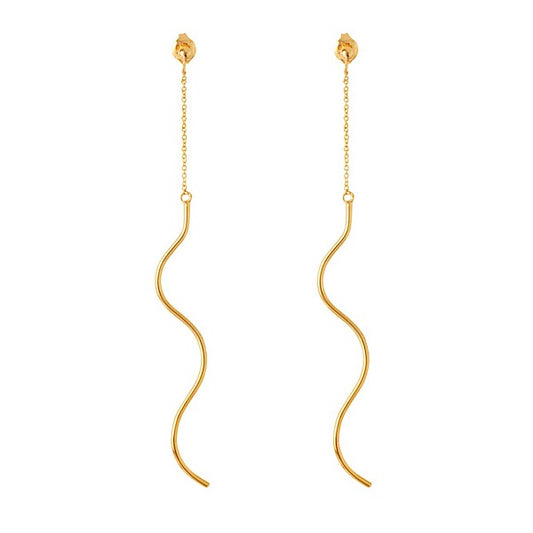 CHAIN WAVY EARRINGS