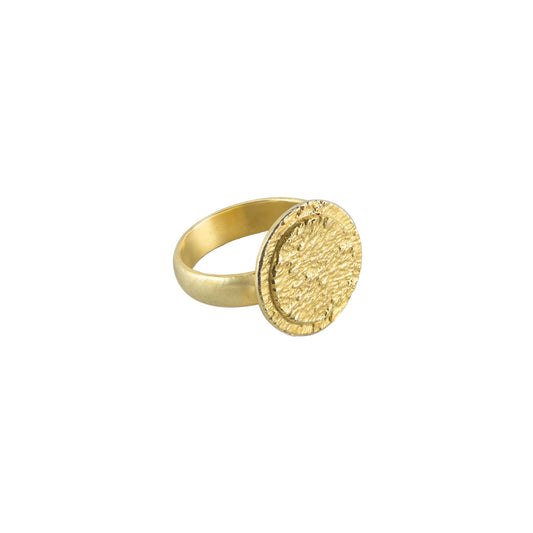 AMANDINE X LES LOOPS OVERLAPPING PLATES RING