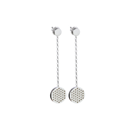 ROUND HOLES DROP EARRINGS